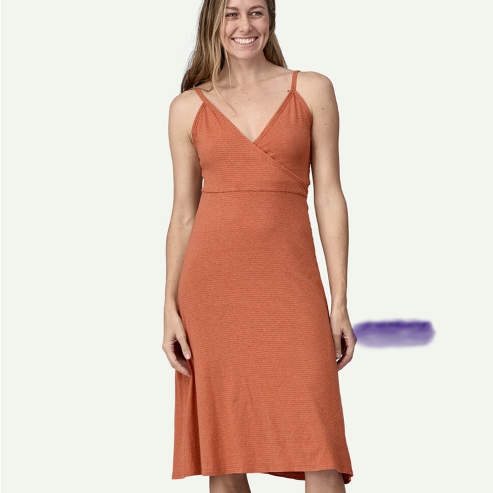 Patagonia Orange Midi Dress